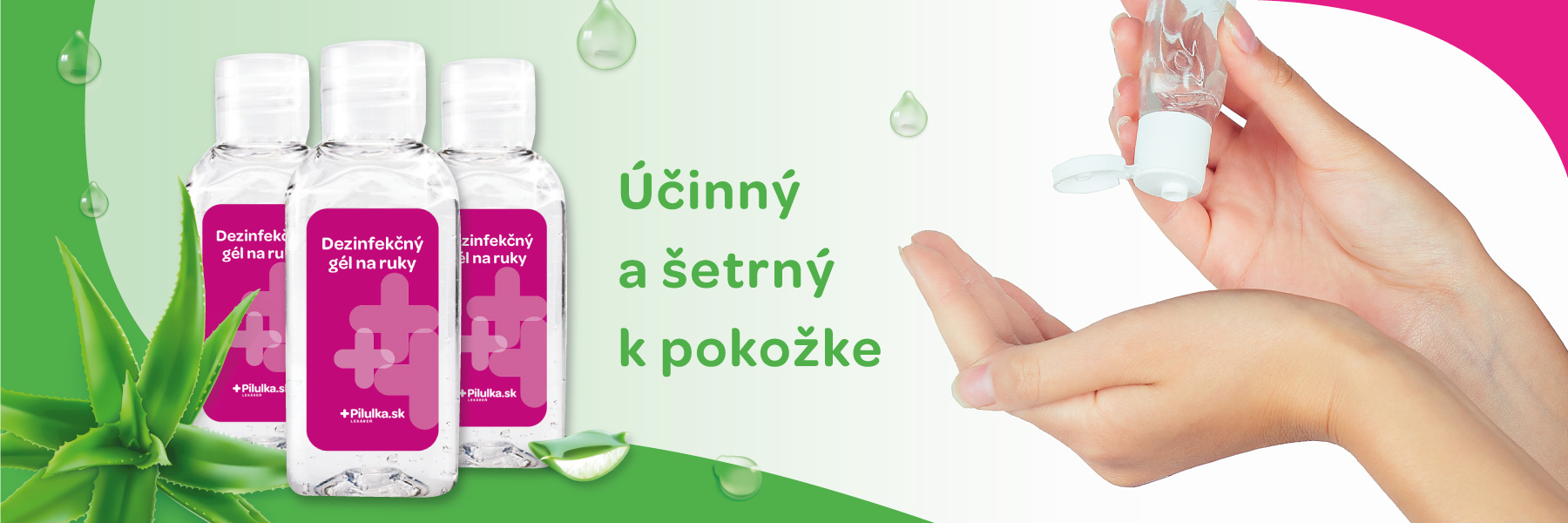 Pilulka dezinfekčný gél na ruky s aloe vera 50ml