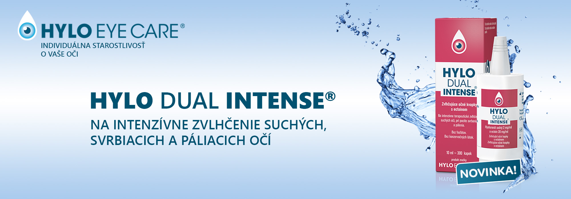 starostlivosť o vaše oči, Hylo Dual intense, zvlhčujúce kvapky, suché oči, stabilizácia slzného filmu