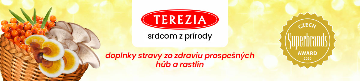 Terezia, prírodné produkty z húb a rastlín, bez konzervantov, už 30 rokov na trhu, vlastné technologické postupy