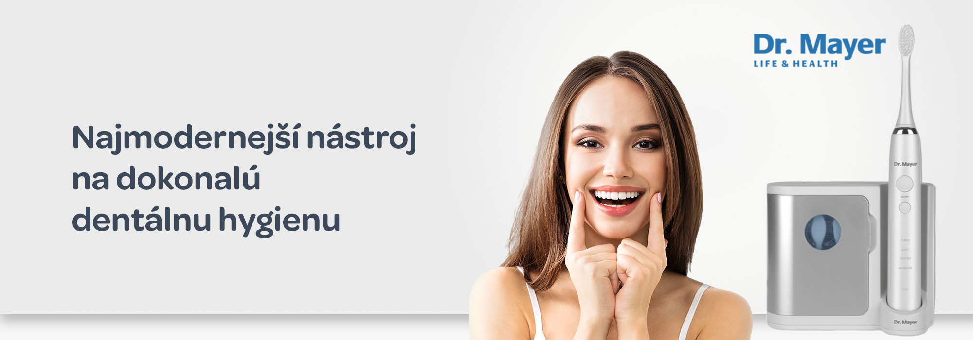 dr. mayer, sonická kefka, časovaš, uv čistenie, 40 000 vybrační cyklov, 4 režimy, dentálná hygiena