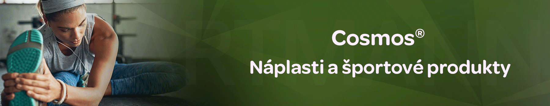 Cosmos, sportovní potřeby, náplasti
