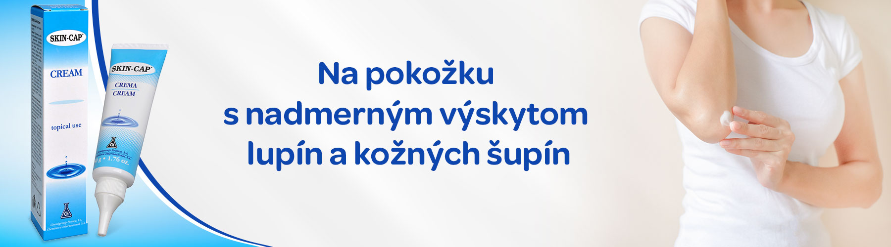 Skincap, krém 50 ml, kožné šupiny, suchá koža, zvláčňuje, upokojuje, obmedzuje svrbenie, zlepšuje estetický vzhľad