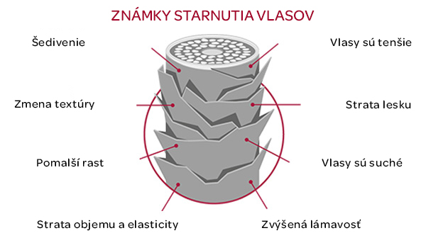Revalid, Vlasová kozmetika, znamky starnutia vlasov