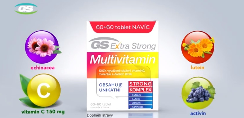 GS Vitamin C1000 se šípky + GS Extra Strong Multivitamin