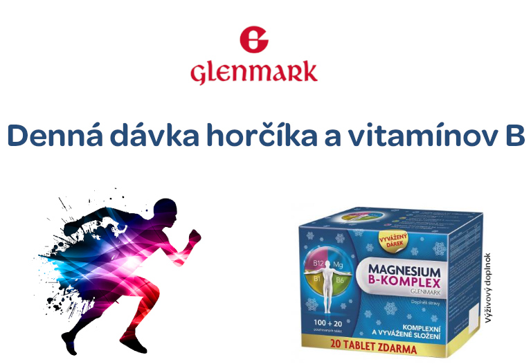 Magnesium B-komplex Glenmark tbl 100+20 ks zadarmo