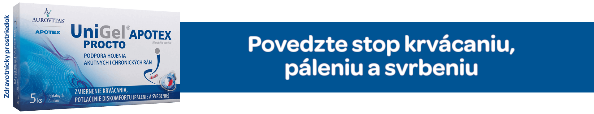 UniGel APOTEX PROCTO čapík rektálny 5 ks