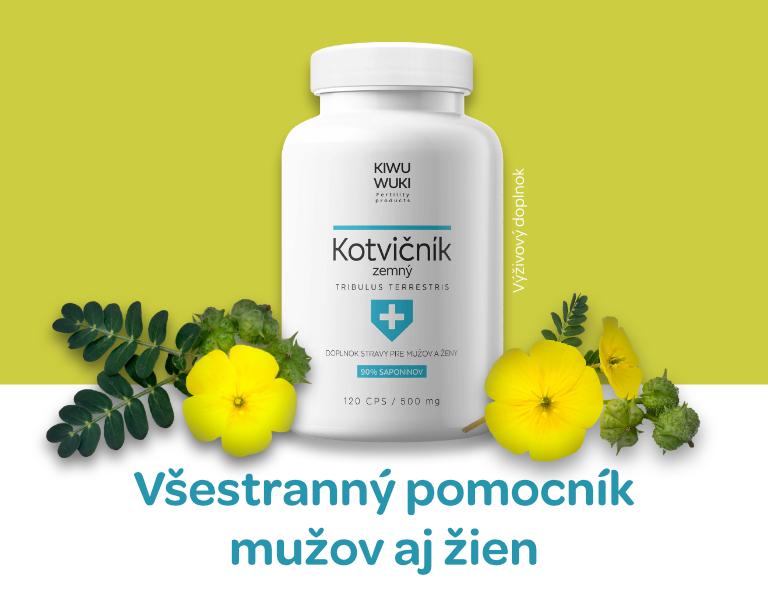 KIWU WUKI, Kotvičník zemní, klimaktérium, neplodnost, tvorba spermií