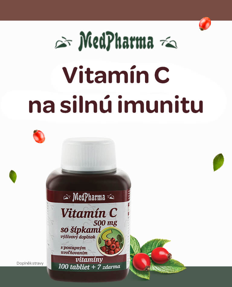 Medpharma, Vitamin C, šípek, imunita, obranyschnopnost, kosti, srdce, snížení unavy