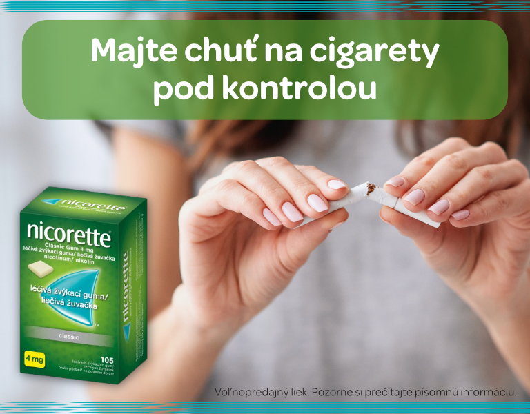 Nicorette Classic Gum 4 mg, liečivé žuvačky
