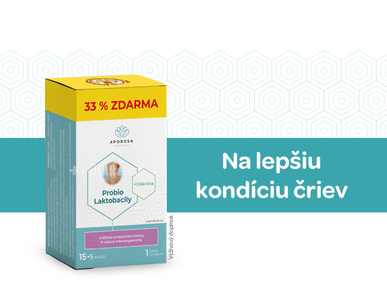aporosa, probio laktobacily, banner, vláknina, komplex mikroorganizmů