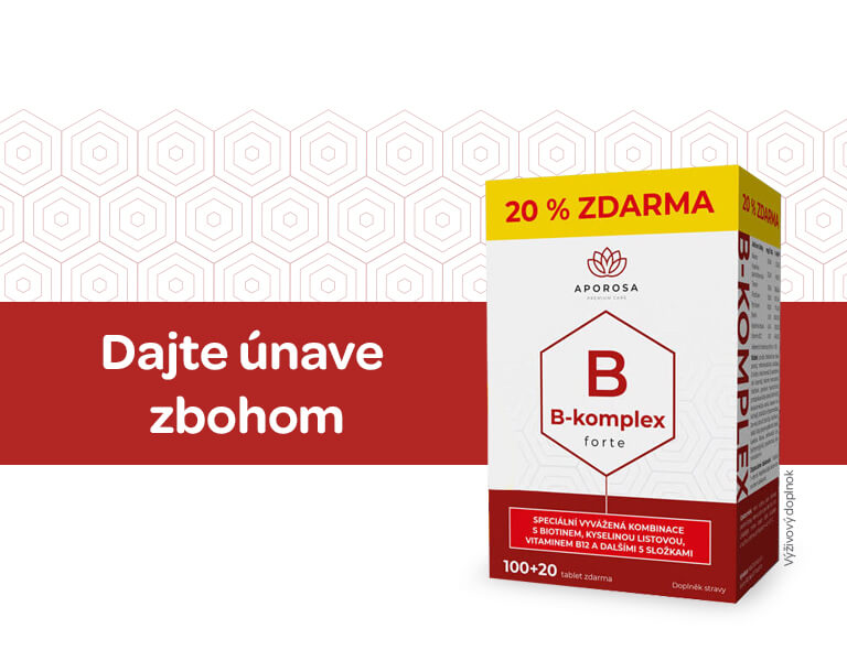 Aporosa B-komplex, proti únavě, psychická pohoda, banner, Aporosa