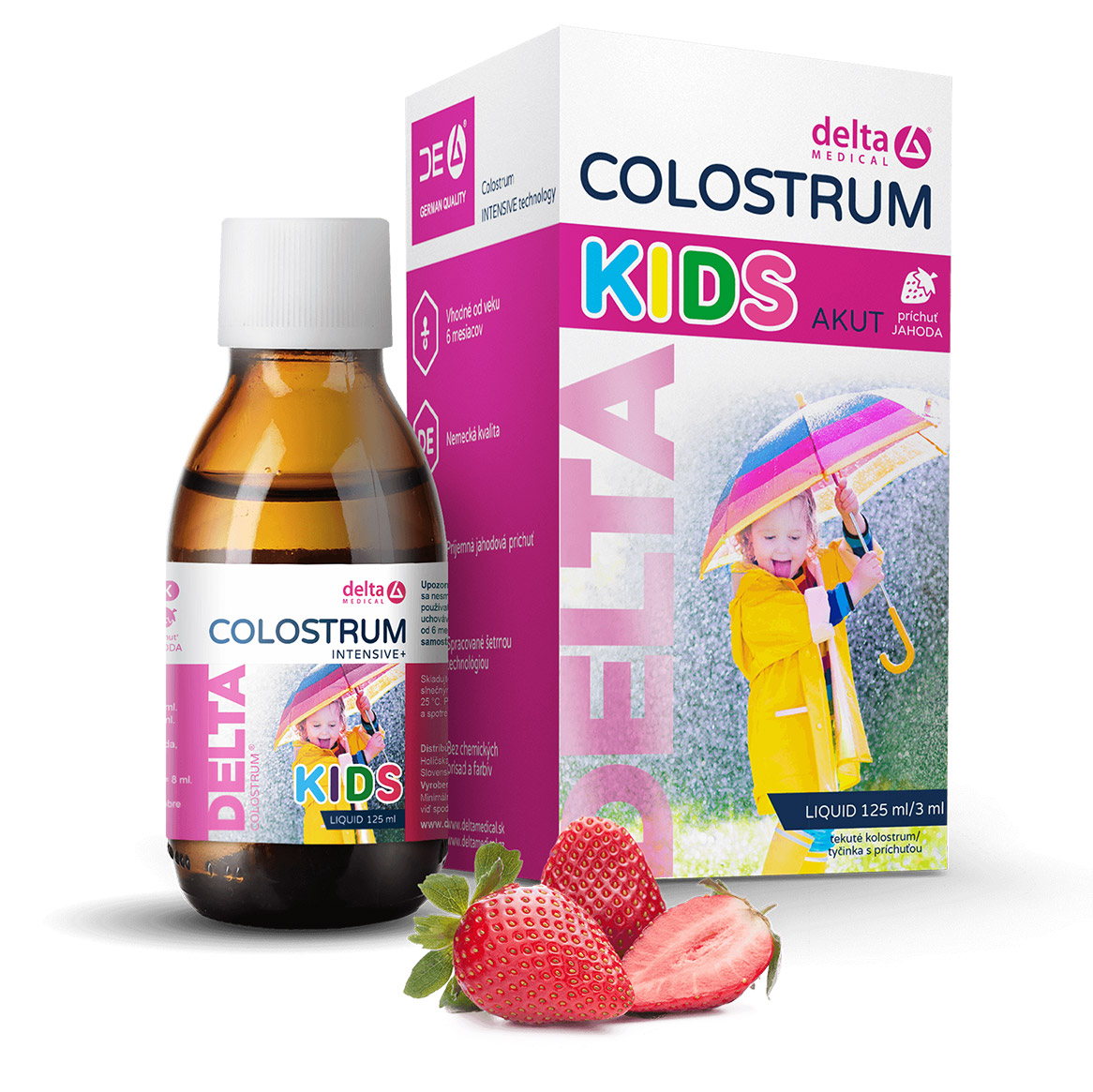 DELTA COLOSTRUM KIDS sirup Jahoda