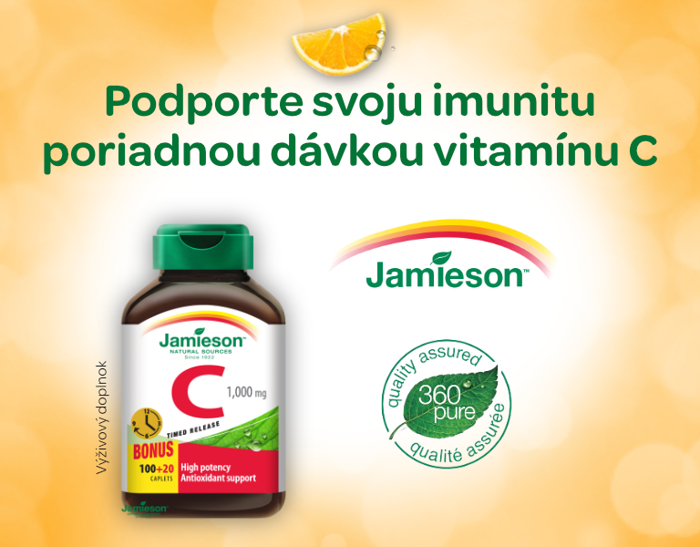 Jamieson Vitamín C 1000mg s postupným uvoľňovaním 120 tabliet