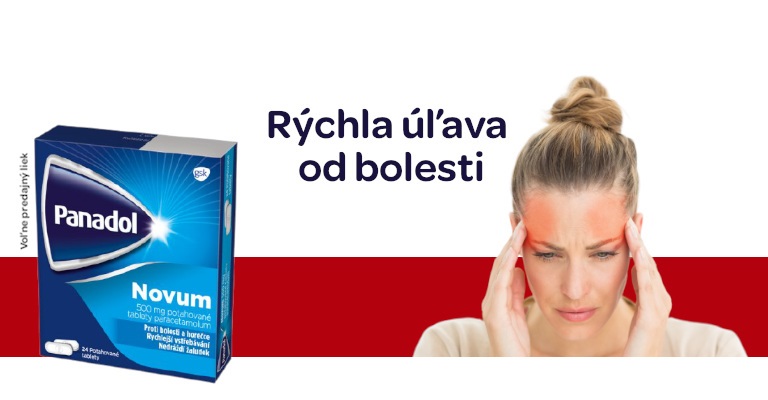 Panadol Novum, Panadol liečivo proti bolesti, pri príznakoch chrípky a prechladnutia