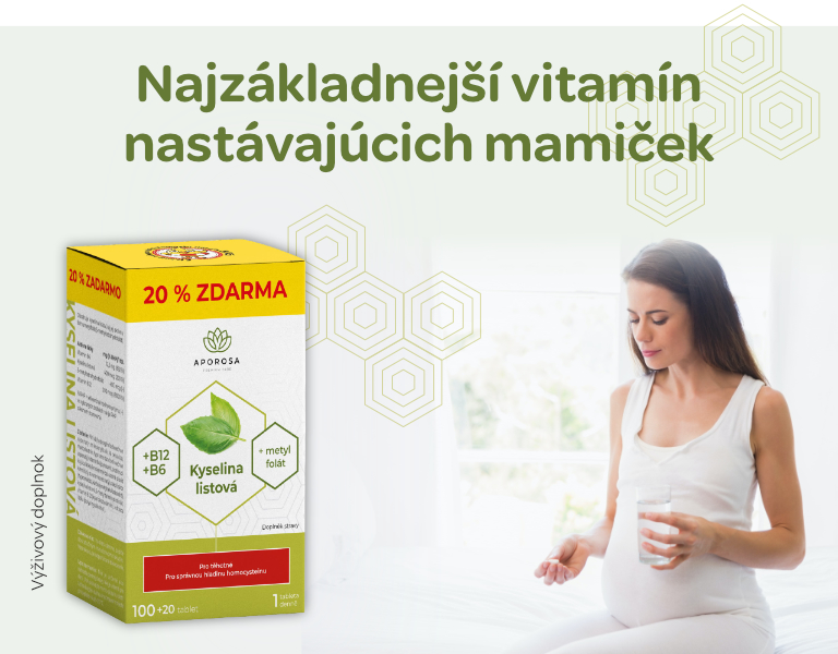 Aporosa Kyselina listová +B12, +B6, 100+20 tablet