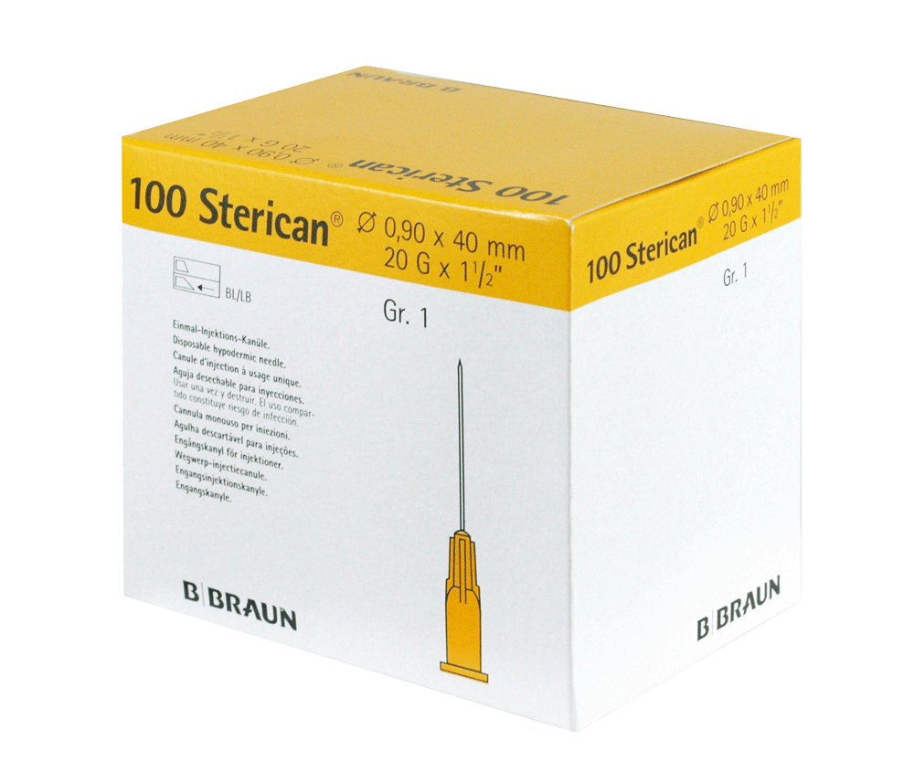 Obrázok B.BRAUN STERICAN INJEKČNÁ IHLA 0,9x70 mm jednorázová 1x100 ks