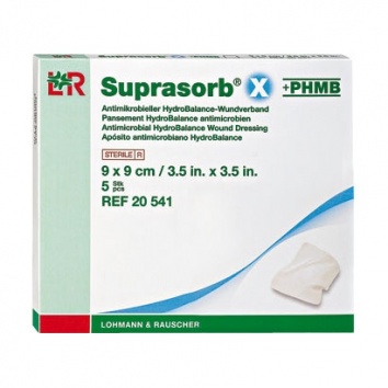 Obrázok Krytie Suprasorb X + PHMB 9x9cm 5ks Antimikrobiotický sterilný