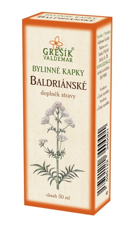 Obrázok Bylinné kvapky Grešík 50ml - Valeriánske