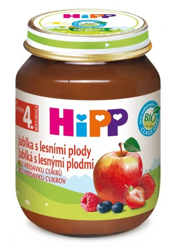 Obrázok  Hipp Príkrm ovocný jablká s lesnými plodmi 125g Hipp 