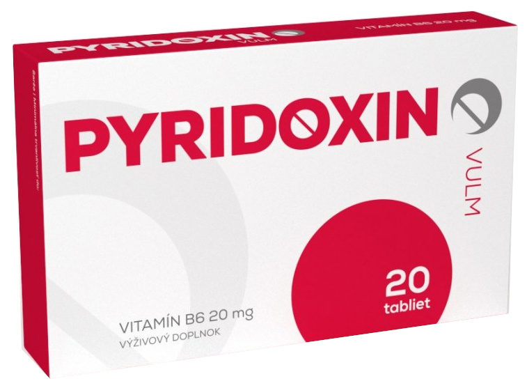 Obrázok VULM PYRIDOXIN tbl (vitamín B6 20 mg) 1x20 ks