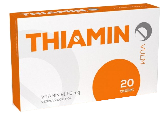 Obrázok VULM THIAMIN tbl (vitamín B1 50 mg) 1x20 ks