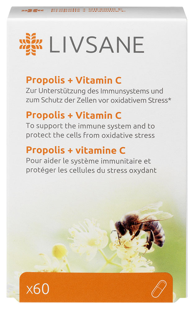 Obrázok LIVSANE Propolis + Vitamín C cps 1x60 ks