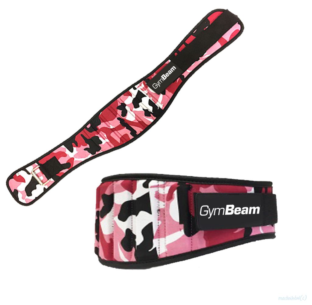 Obrázok GymBeam Dámsky fitness opasok Pink Camo camo M