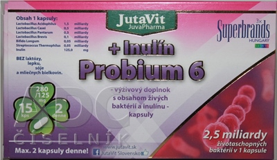 Obrázok JutaVit Probium 6 + Inulín 15 kapsúl