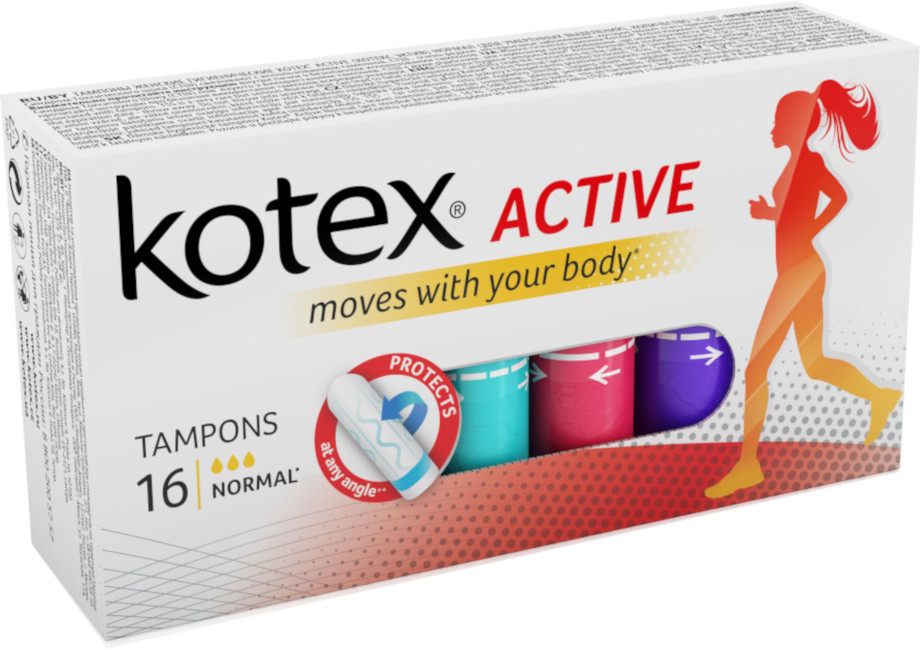 Obrázok KOTEX Tampons Active 16 Normal (5029053564494)