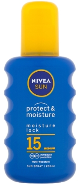 Obrázok NIVEA Sun Protect & Moisture Sun Spray SPF15 Kozmetika na opaľovanie 200ml