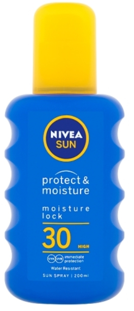 Obrázok NIVEA Sun Protect & Moisture Sun Spray SPF30 Kozmetika na opaľovanie 200ml