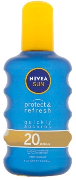 Obrázok NIVEA Sun Protect & Refresh Cooling Sun Spray SPF20 Kozmetika na opaľovanie 200ml