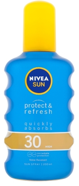 Obrázok NIVEA Sun Protect & Refresh Cooling Sun Spray SPF30 Kozmetika na opaľovanie 200ml