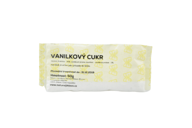 Obrázok Vanilkový cukor s fruktózou NATURAL JIHLAVA 50 g