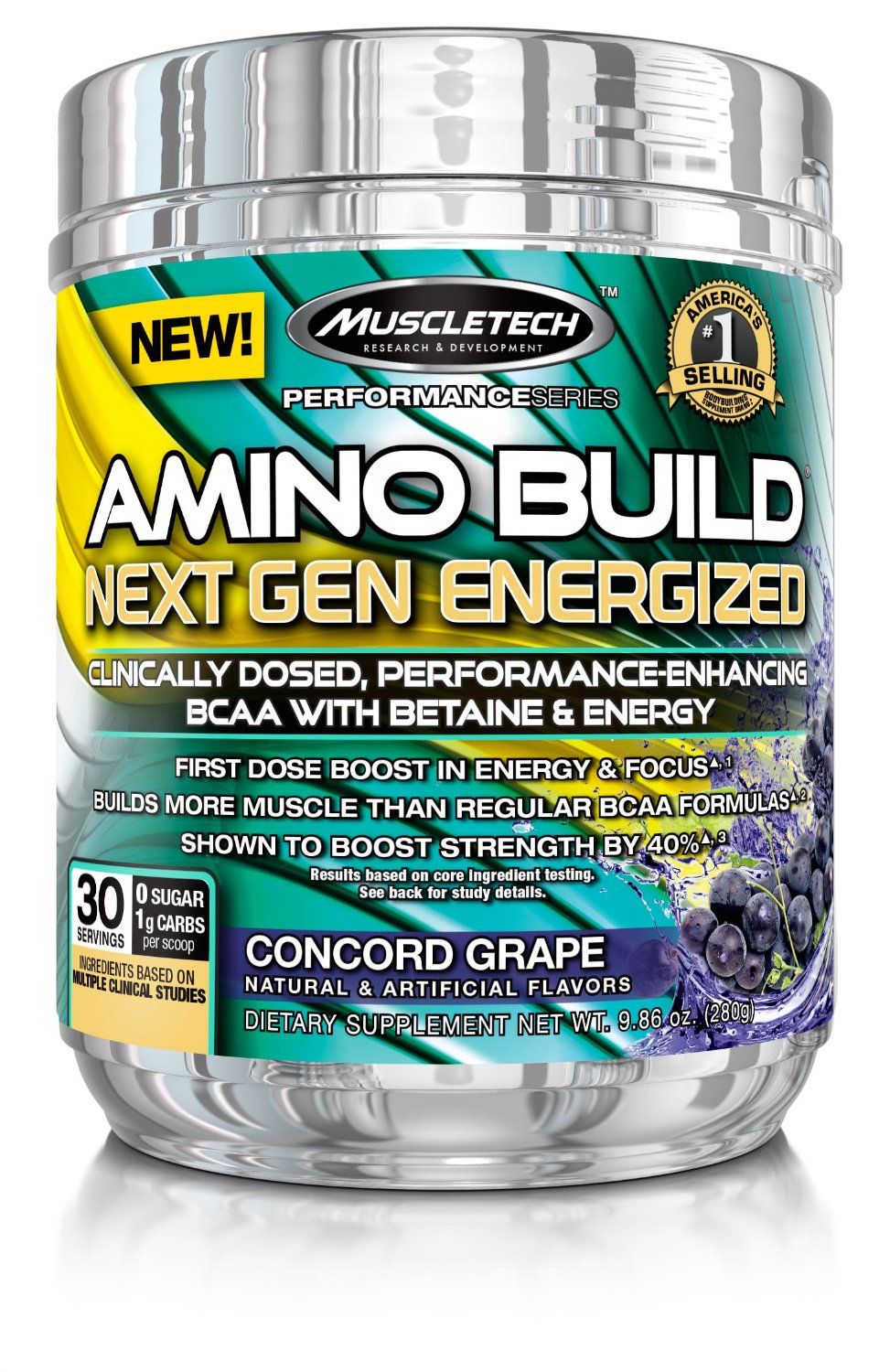 Obrázok MuscleTech Amino Build Next Gen Energized 280 g blue raspberry