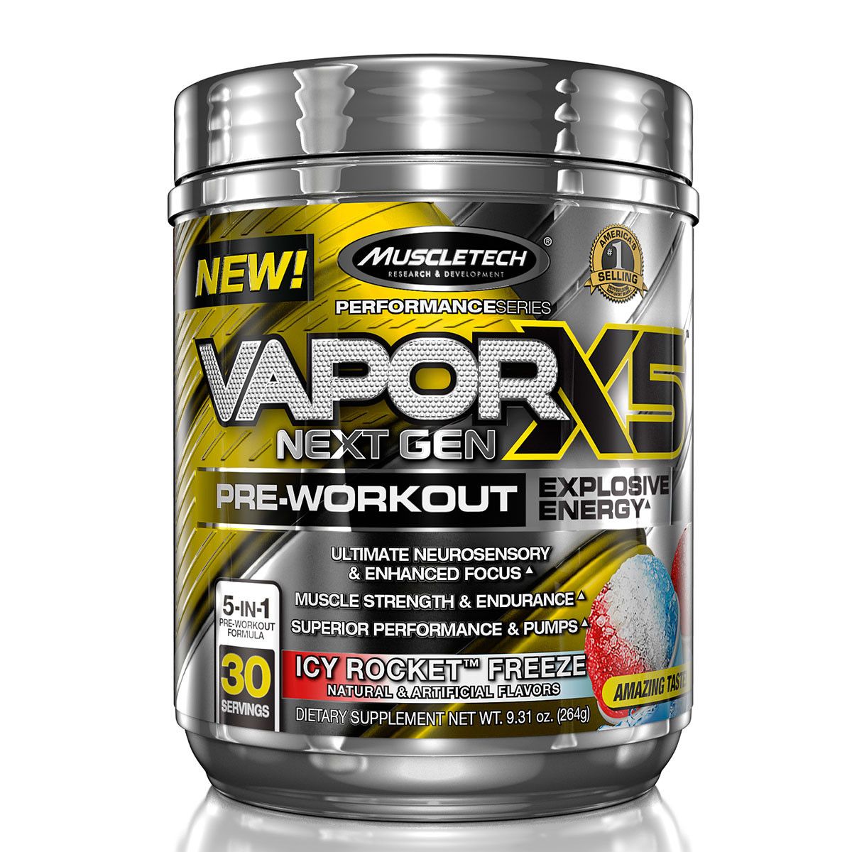 Obrázok MuscleTech Vapor X5 Next Gen 232 g - blue raspberry