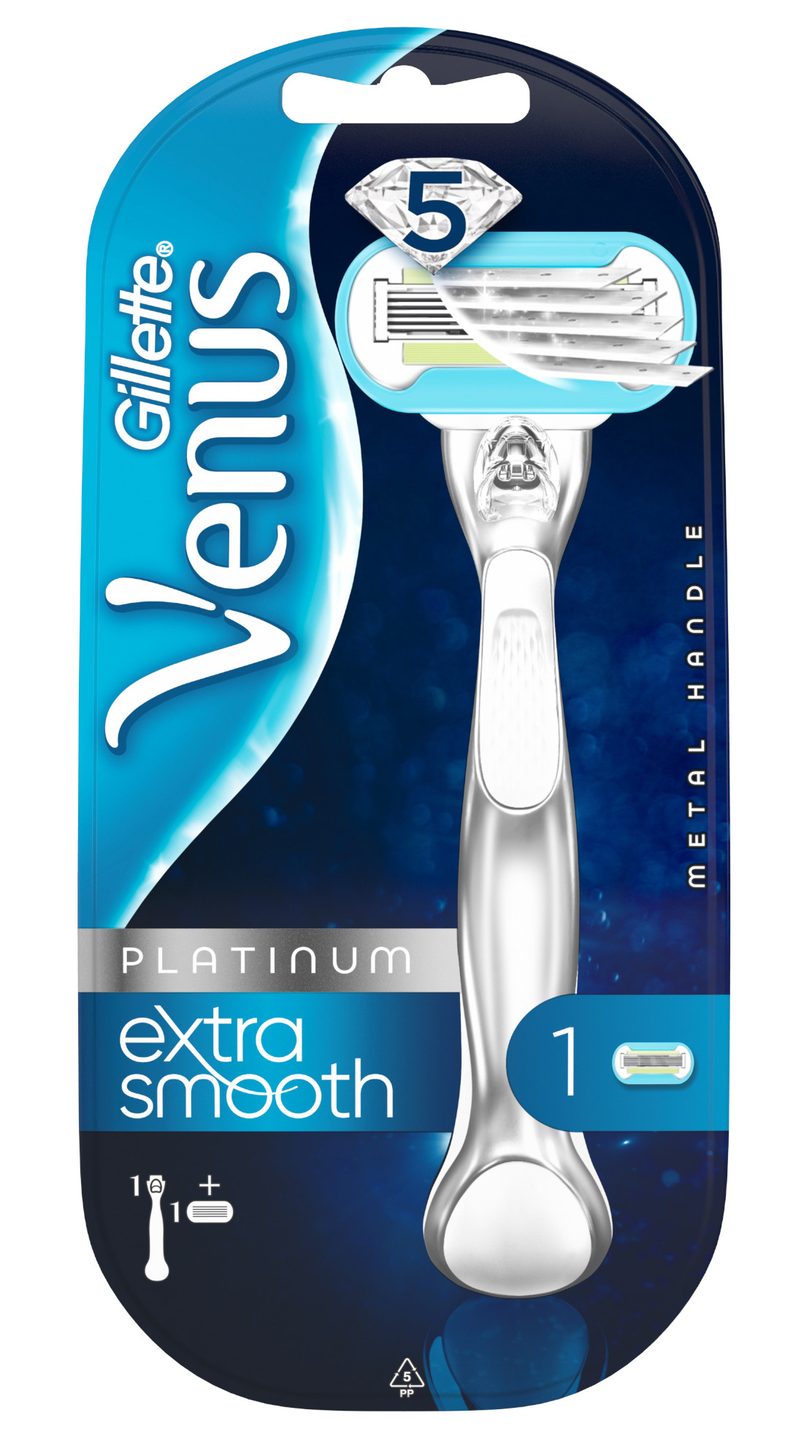 Obrázok GILLETTE Venus Ext Smooth Platinum Strojek (7702018503179)