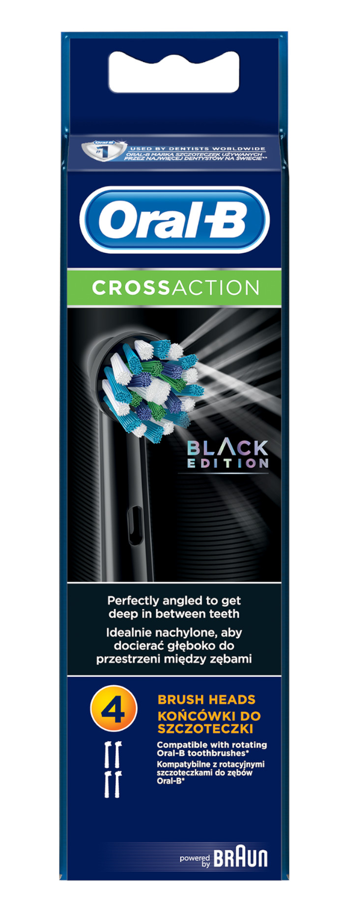 Obrázok Oral-B náhradní hlavice EB50 CrossAction Black 4ks (4210201217909)