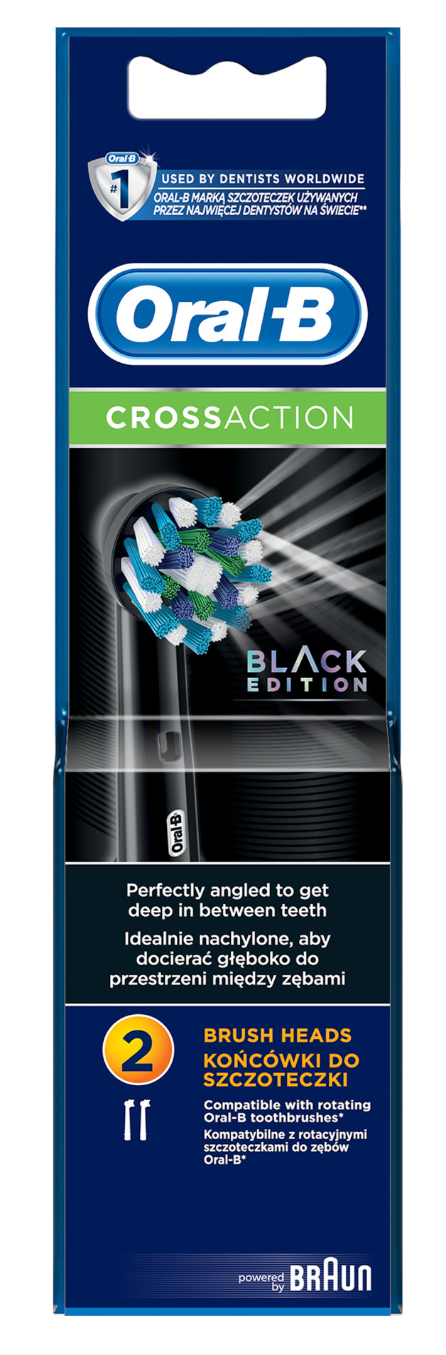 Obrázok Oral-B náhradní hlavice EB50 CrossAction Black 2ks (4210201215295)