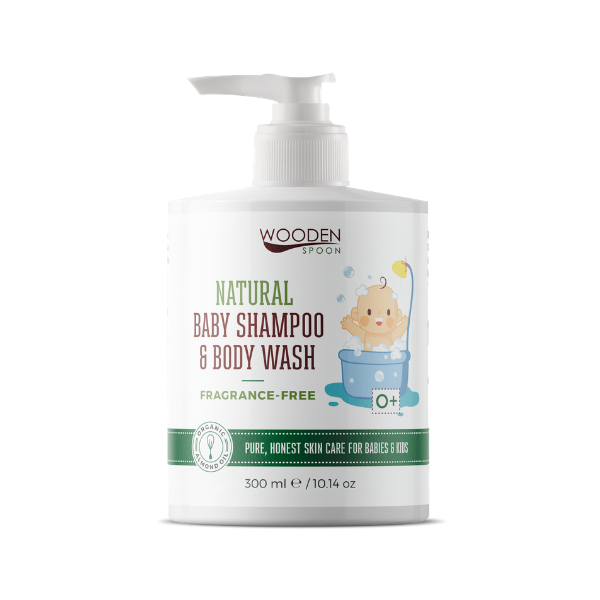 Obrázok WoodenSpoon Detský sprchový gél a šampón na vlasy 2v1 bez parfumácie 300ml