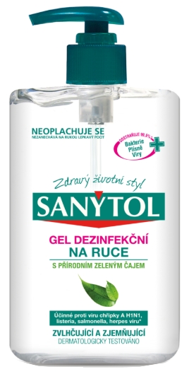 Obrázok SANYTOL gel na ruce dezinfekční 250ml