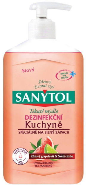 Obrázok SANYTOL Dezinfekční mýdlo do kuchyně 250 ml (3045206501309)