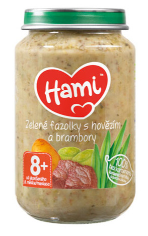 Obrázok Hami príkrm zelené fazuľky s hovädzím a zemiaky 200 g (8590340138935)