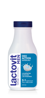 Obrázok Lactovit MEN DeoACTION 3v1 Sprchový gél osviežujúci 1x300 ml