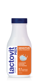 Obrázok Lactovit MEN SENSITIVE 3v1 Sprchový gél ultra hydratujúci 1x300 ml