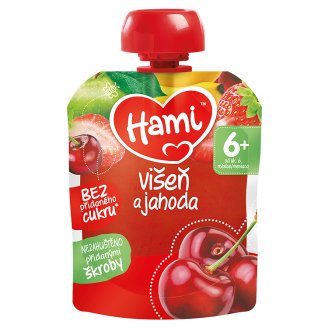 Obrázok Hami Ovocná kapsička Višeň a jahoda 90 g (8590340158995)