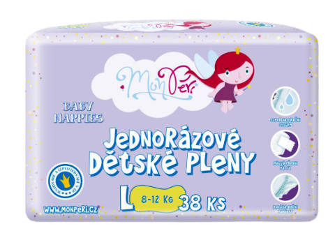 Obrázok MONPERI - jednorázové plienky 8-12kg, veľkosť L