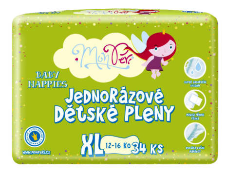 Obrázok MONPERI - jednorázové plienky 12-16kg, veľkosť XL