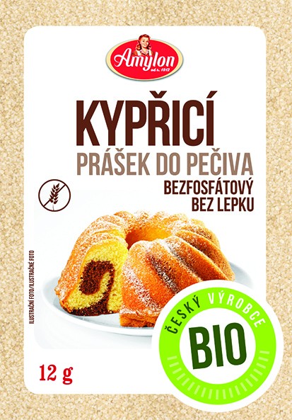 Obrázok BIO kypriaci prášok do pečiva bez lepku Amylon 12 g  