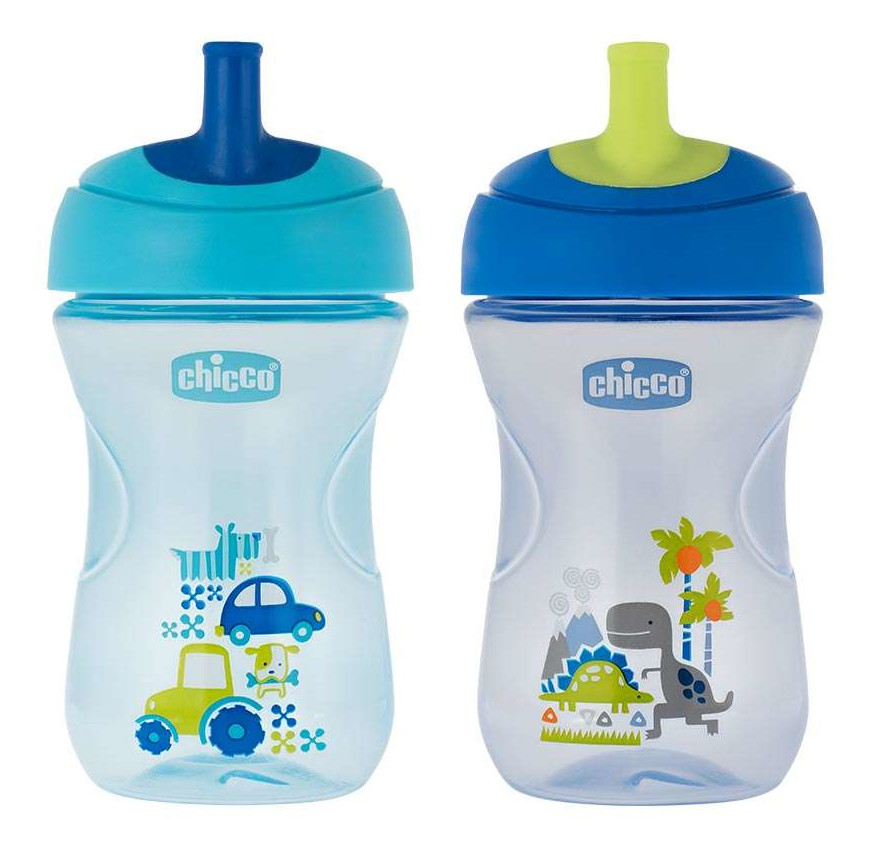 Obrázok Hrnček Chicco Pokročilý so slamkovým náustkom 266 ml, 12m+ - modrý